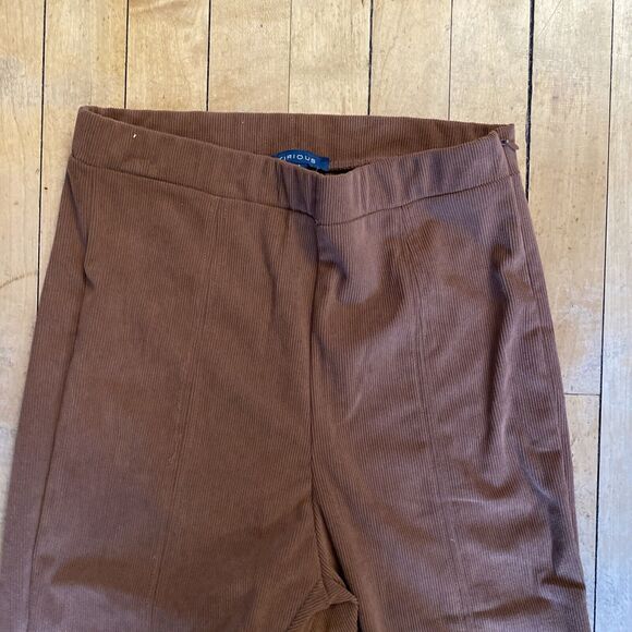 Kirious Corduroy Pants Women’s Size Small Stretch Skinny Slit Bottom Side Zip - Picture 3 of 15